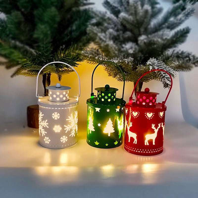 Christmas Candle Lights LED Small Lanterns Wind Lights Electronic Candles Nordic Style Creative Holiday Decoration Decorations - DaveT store