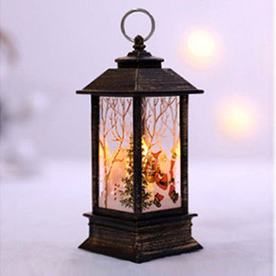 Christmas Portable Oil Lamp Santa Claus LED Night Lights Battery Powered Indoor Outdoor Hanging Lanterns Festive Party Decoration - DaveT store