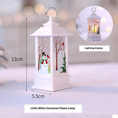 Christmas Portable Oil Lamp Santa Claus LED Night Lights Battery Powered Indoor Outdoor Hanging Lanterns Festive Party Decoration - DaveT store