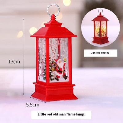 Christmas Portable Oil Lamp Santa Claus LED Night Lights Battery Powered Indoor Outdoor Hanging Lanterns Festive Party Decoration - DaveT store