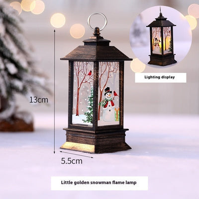 Christmas Portable Oil Lamp Santa Claus LED Night Lights Battery Powered Indoor Outdoor Hanging Lanterns Festive Party Decoration - DaveT store