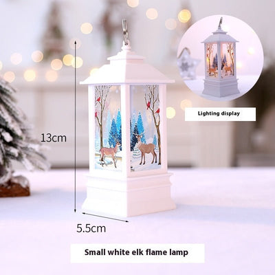 Christmas Portable Oil Lamp Santa Claus LED Night Lights Battery Powered Indoor Outdoor Hanging Lanterns Festive Party Decoration - DaveT store