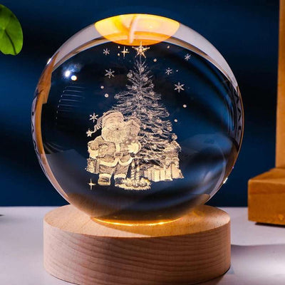 Luminous Starry Sky And Planets Moon Moon Crystal Ball Small Night Lamp Projection Ambience Light Creative Gift New Strange Gift - DaveT store