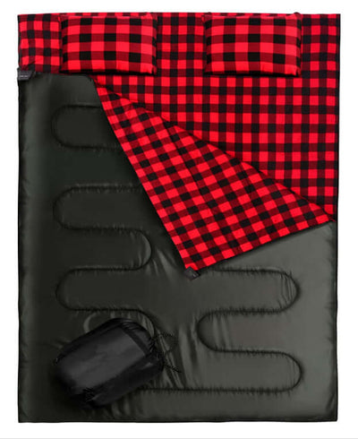 Outdoor Camping Camping Flannel Sleeping Bag Thickened - DaveT store