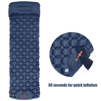 Outdoor Sleeping Pad Camping Inflatable Mattress With Pillows Travel Mat Folding Bed Ultralight Air Cushion Hiking Trekking - DaveT store