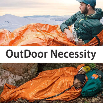 Portable Lightweight Emergency Sleeping Bag, Blanket, Tent - Thermal Bivy Sack For Camping, Hiking, And Outdoor Activities - Windproof And Waterproof Blanket For Survival - DaveT store