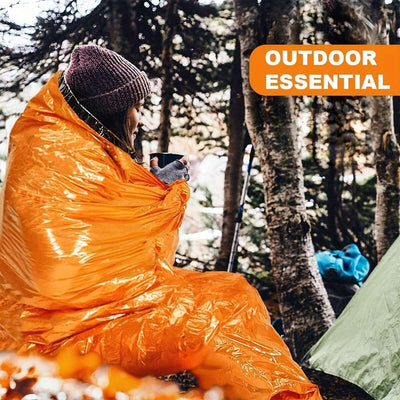 Portable Lightweight Emergency Sleeping Bag, Blanket, Tent - Thermal Bivy Sack For Camping, Hiking, And Outdoor Activities - Windproof And Waterproof Blanket For Survival - DaveT store